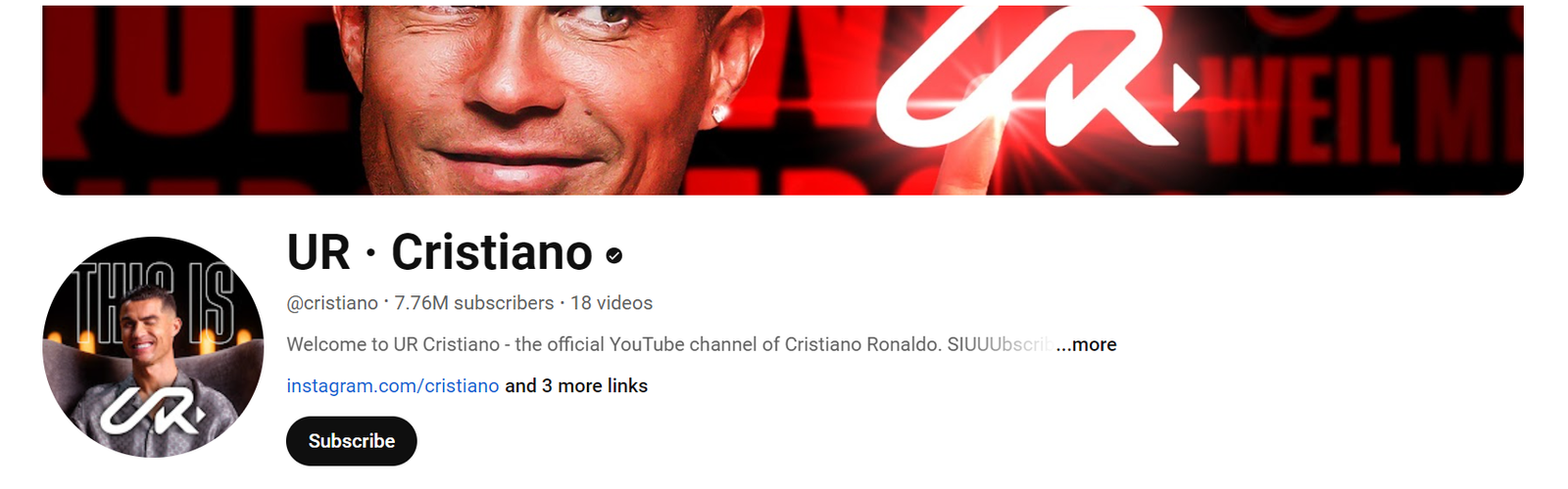 Cristiano Ronaldo YouTube Channel